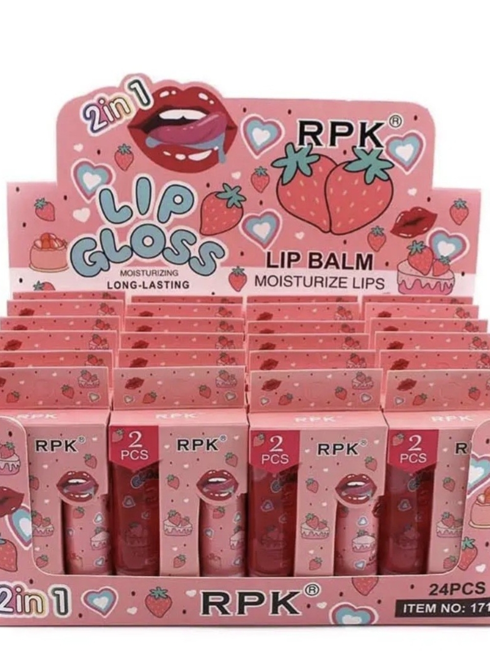 2-in-1 Strawberry Lip Balm & Gloss